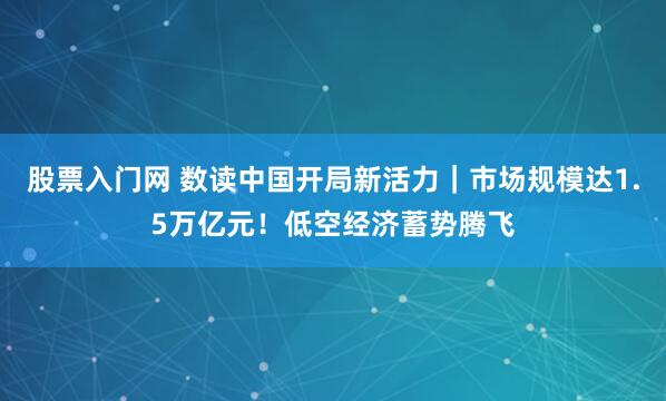 股票入门网 数读中国开局新活力｜市场规模达1.5万亿元！低空经济蓄势腾飞